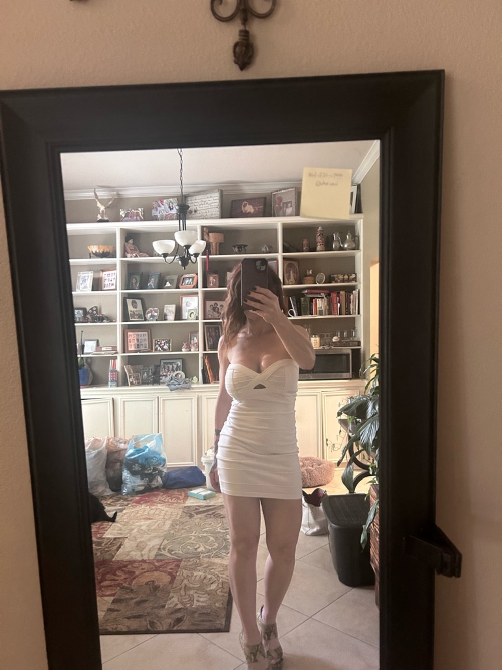 Strapless cutout dress